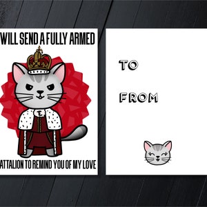Hamilton - King George - Set of 2 // Digital Download Broadway Valentine Cards // Print at home Great for Theatre Kids, Directors, & Actors