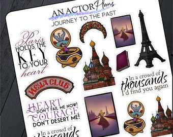 Journey to the Past // Broadway Theatre Planner Bullet Journal Doodle Sticker Sheet