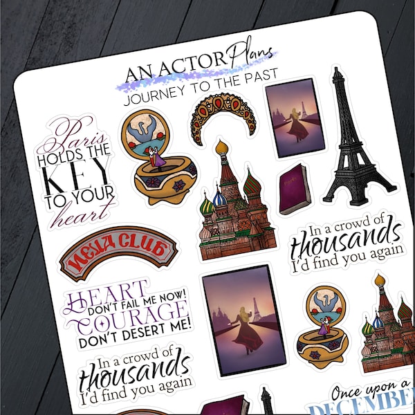 Journey to the Past // Broadway Theatre Planner Bullet Journal Doodle Sticker Sheet