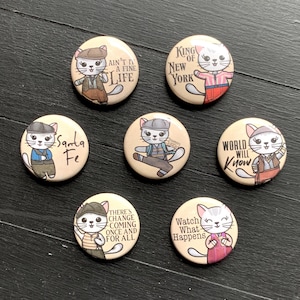 Meow-sies -  1 Inch Pin Back Button Set