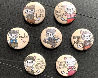 Meow-sies -  1 Inch Pin Back Button Set