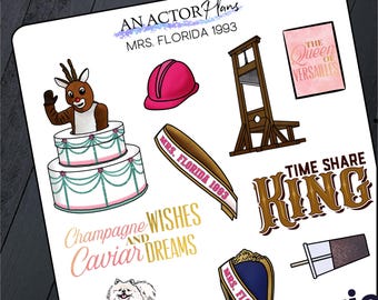 Mrs Florida 1993 // Broadway Theatre Planner Bullet Journal Doodle Sticker Sheet