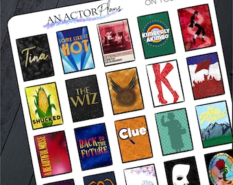 On Tour // Updated 11/1/25 // Broadway Theater Poster Planner Sticker Sheet