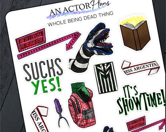 Whole Being Dead Thing // Broadway Theatre Planner Bullet Journal Doodle Sticker Sheet