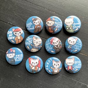 Les Miserclaws  // 1 Inch Pin Back Button Set // Broadway, Theatre, Gift for Actor, Actress, Singer