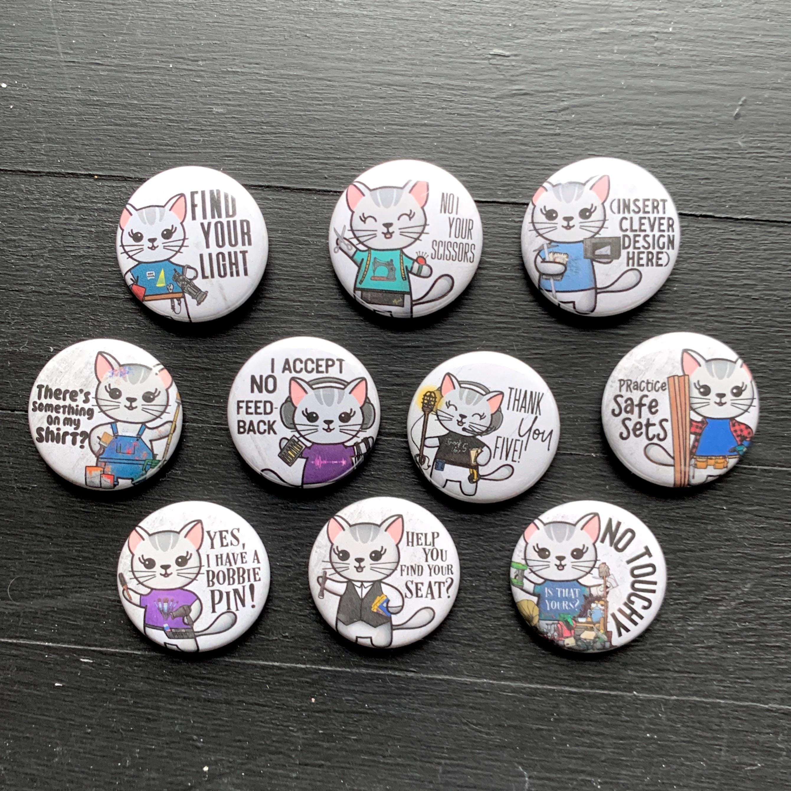 Theatre Tech -  1 Inch Pin Back Button Set