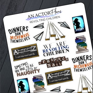 Revolting Children // Broadway Theatre Planner Bullet Journal Doodle Sticker Sheet