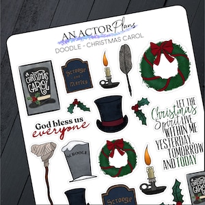 Christmas Carol // Broadway Doodle Sticker Sheet