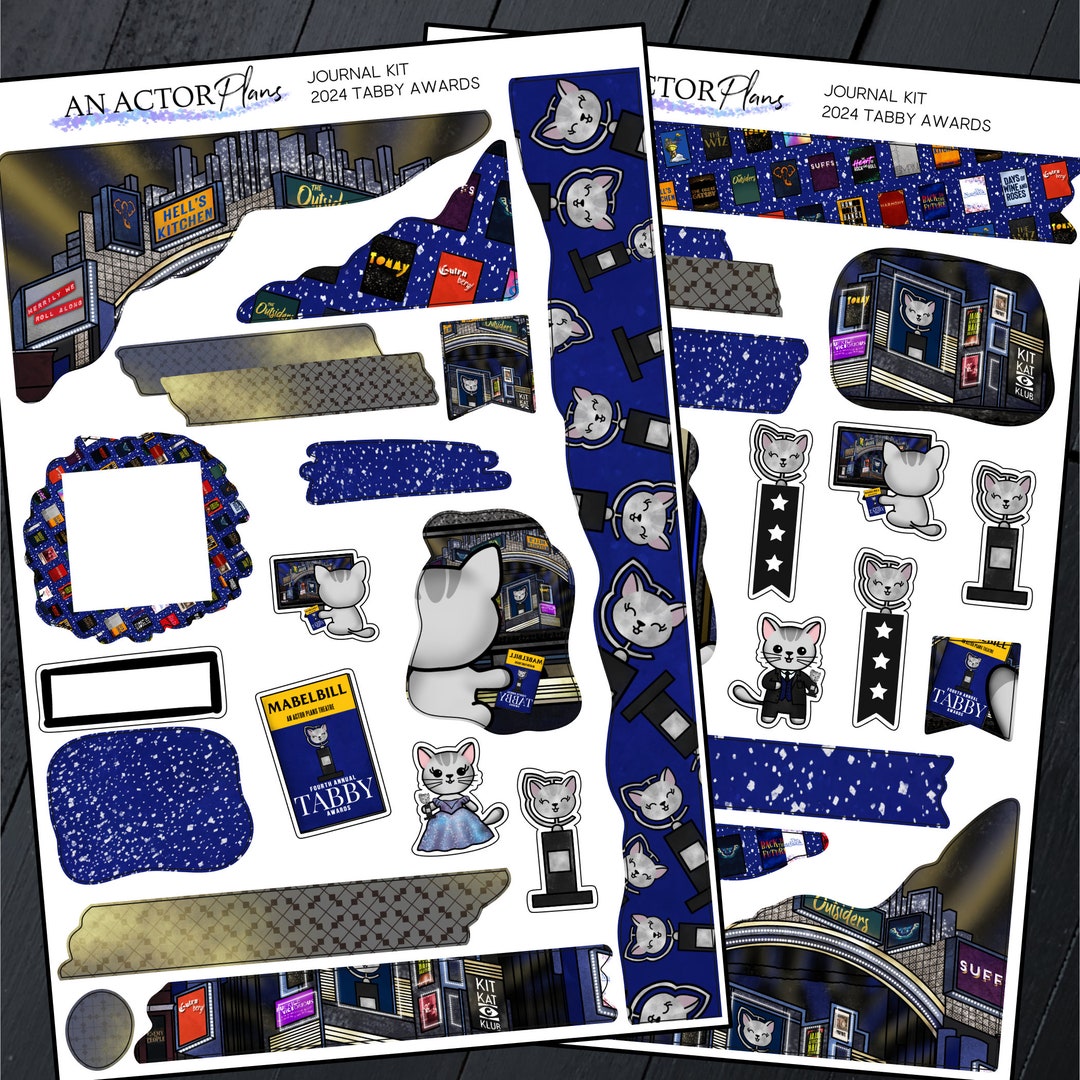 2024 Tabby Awards // Journal Sticker Kit // Broadway Theatre // for ...