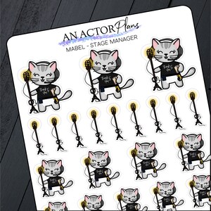 Stage Manager - Mabel the Cat - Theatre Sticker