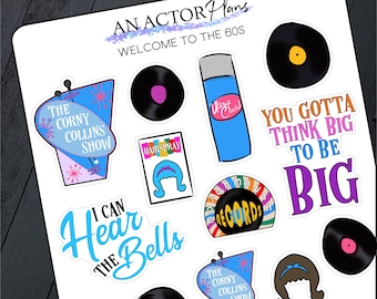 Welcome to the 60s // Broadway Theatre Planner Bullet Journal Doodle Sticker Sheet