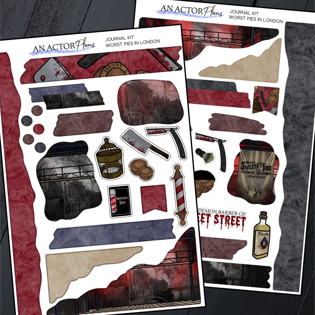 Worst Pies in London // Journal Sticker Kit // Broadway Theatre // for ...