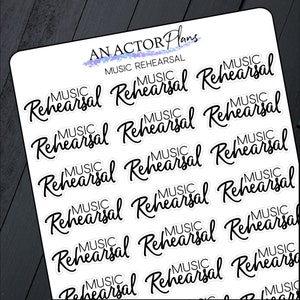 Music Rehearsal - Theater Planner Sticker Sheet
