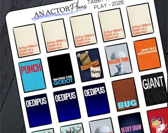 Play Award Posters for Tracker // Tabby Awards // Theater Poster Planner Journal Sticker Sheet