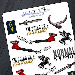 Lighting Thief // Broadway Theatre Planner Bullet Journal Doodle Sticker Sheet