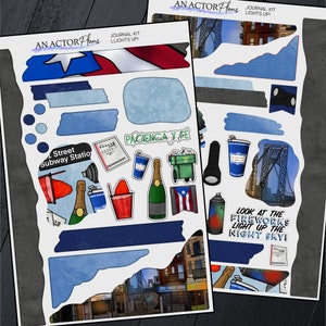 Lights up on Washington Heights  // Journal Sticker Kit // Broadway Theatre // For planners, journals, notebooks, actors, director