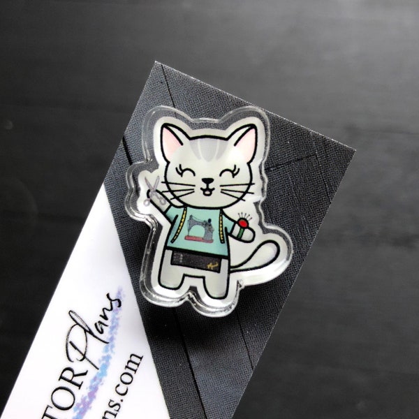 Costume Designer // Acrylic Cat Pin // Theatre Kid Gift, Broadway, Musical Theatre, Actor, Actress, Stage Manager, Tech Crew, Techie