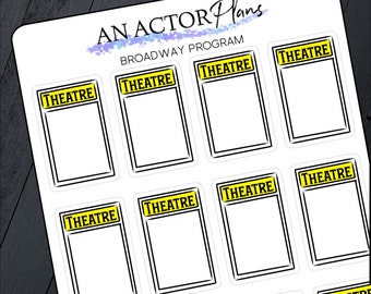 Broadway Program - Planner Theatre Doodle Sticker