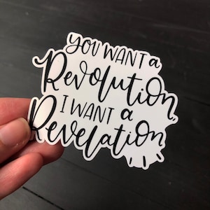 Revolution vs Revelation - Theater Die Cut Sticker