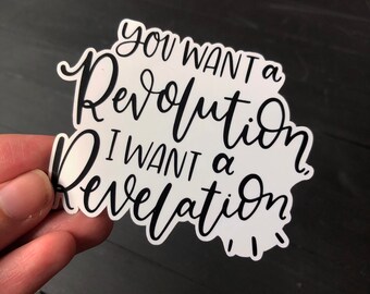 Revolution vs Revelation - Theater Die Cut Sticker