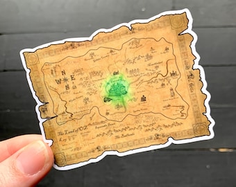 Map of OZ // Broadway Theatre Waterproof Vinyl Die Cut Sticker // Gift for actors, theater kids, actress, stage managers