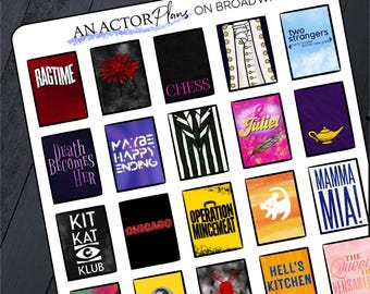 On Broadway // Updated 11/1/25 //  Theater Poster Planner Sticker Sheet