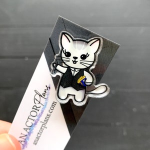 Usher // Acrylic Cat Pin // Theatre Kid Gift, Broadway, Musical Theatre, Actor, Actress, Stage Manager, Tech Crew, Techie