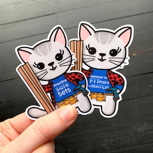 Set Builder // Mabel the Cat // Broadway Theatre Production Stage Crew Waterproof Vinyl Sticker