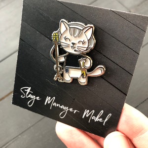 Stage Manager Mabel -  Enamel Cat Pin