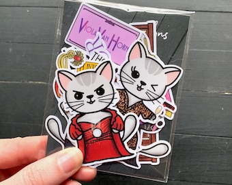 Death Becomes Purr // Waterproof Vinyl Broadway Sticker Pack