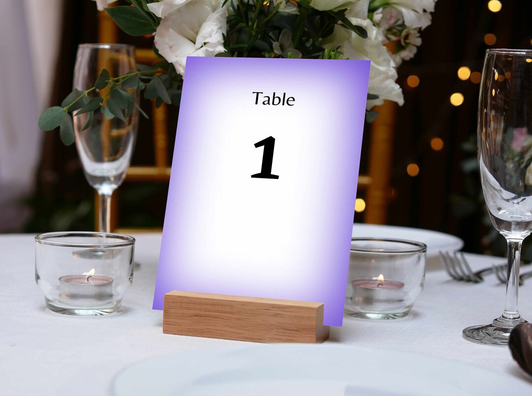 Soft Purple Border Table Number Template - Etsy