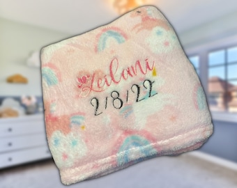 Custom Embroidered Plush Baby Blanket