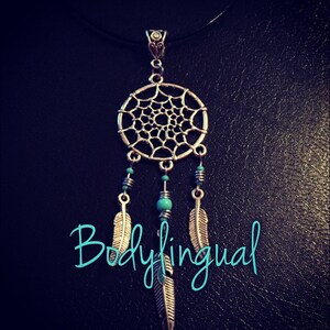 Tibetan Silver Charm on Leather Cord Necklace