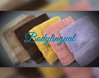 Custom Embroidered Premium Washcloths, Personalization, Embroidery