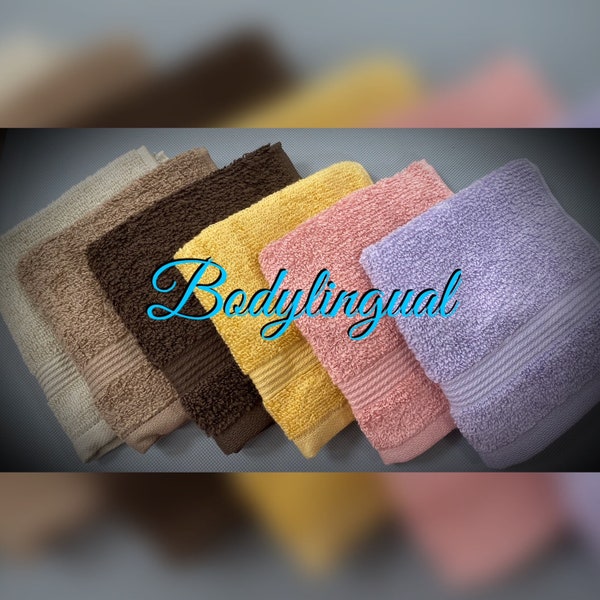 Custom Embroidered Premium Washcloths, Personalization, Embroidery