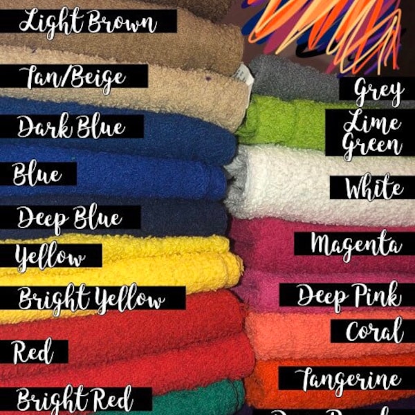 Custom Embroidered Wash Rags, Personalization, Embroidery