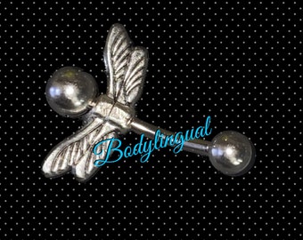 Maddie’s Dragonfly, Belly Ring, Barbell