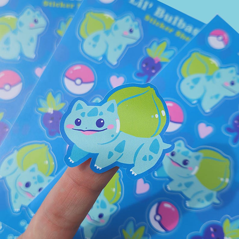 Lil Bulbasaur Sticker Sheet - Etsy