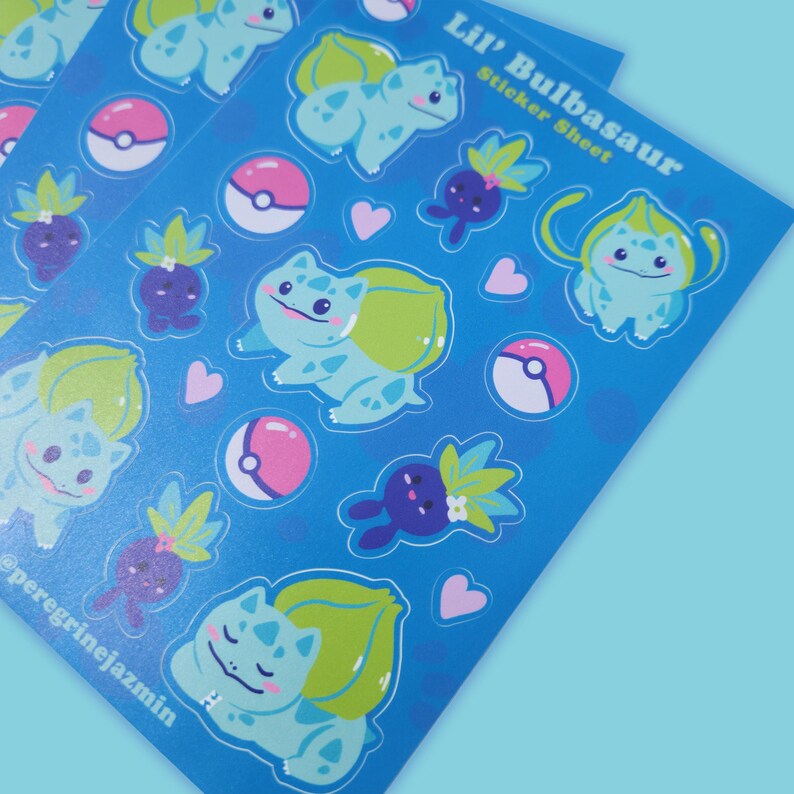 Lil Bulbasaur Sticker Sheet - Etsy