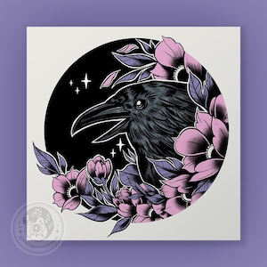 Raven 8x8 in. Square Medium Print
