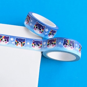 Kawaii Rainbow Cats Washi Tape 1.5cm