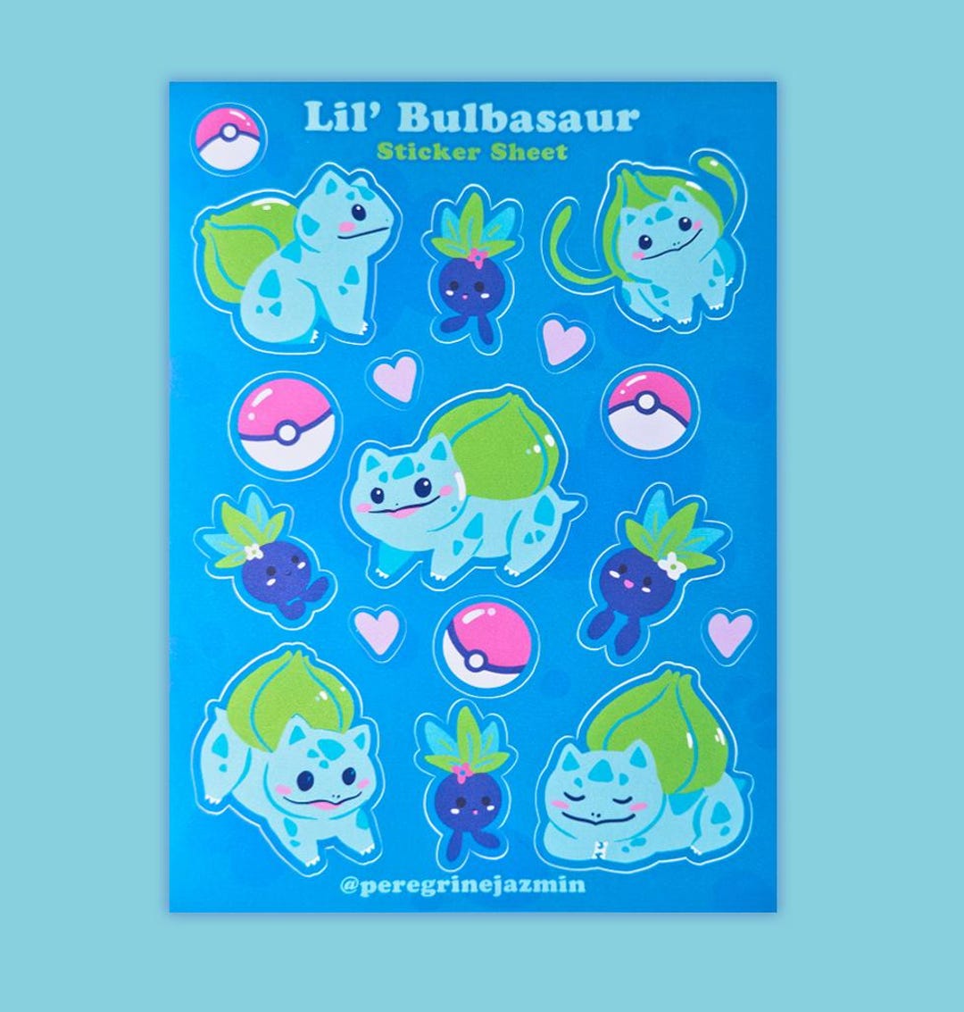Lil Bulbasaur Sticker Sheet - Etsy