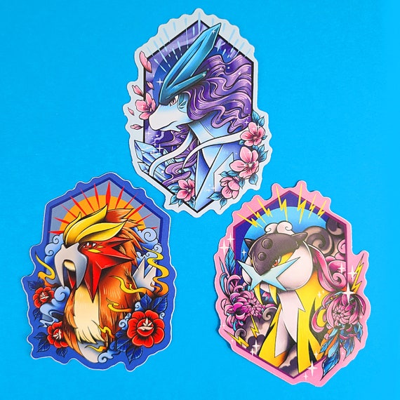 Johto Legends Sticker: Suicune, Entei and Raikou