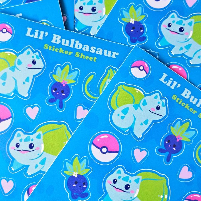 Lil Bulbasaur Sticker Sheet - Etsy