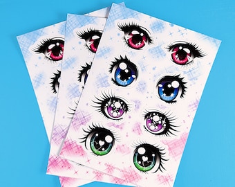 Shojo Anime Eyes Sticker Sheet