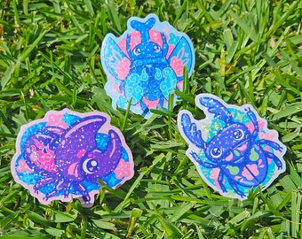 Little Beetles Holographic Glitter Vinyl Sticker Sticker Set