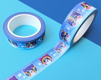 Kawaii Rainbow Cats Washi Tape 1.5cm