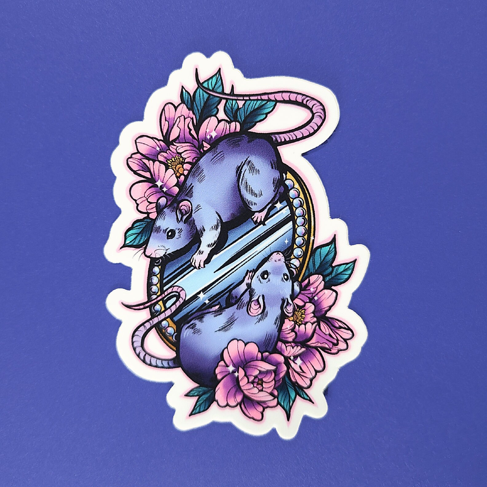 Sticker De Rata Colgada Cute Rats Vinyl Sticker - Etsy