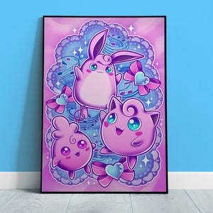 Jigglypuff Family 11&quot; x 17&quot; Poster