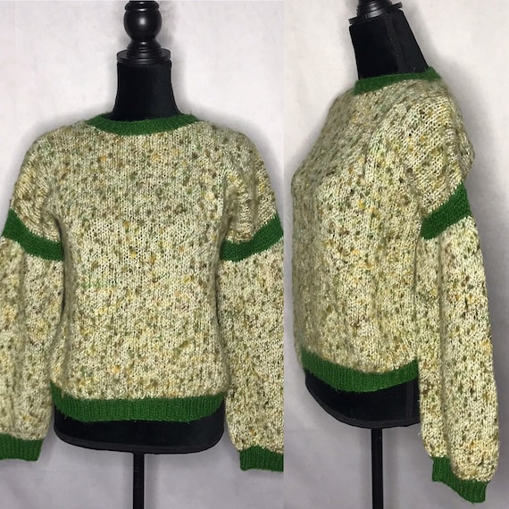 1970s sweater/ vintage 1970s knit sweater